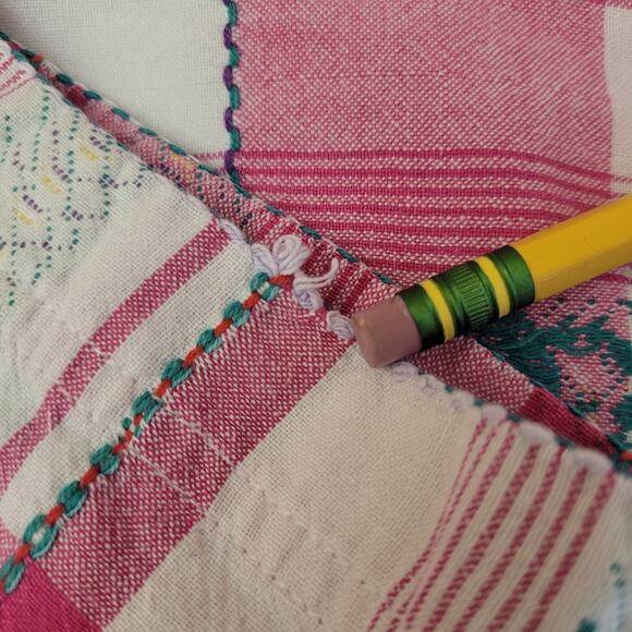 Tributes Vintage Womens Short Sleeve Floral Plaid Button Down Top Size Small - Picture 9 of 10